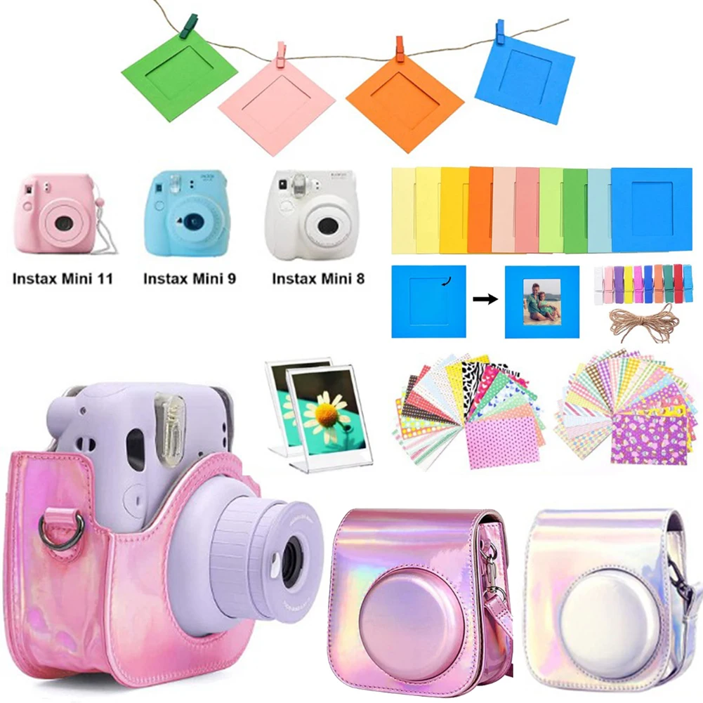 

Сумка для Instax Mini 11 9 8 + комплект аксессуаров для камеры наплечный ремень сумка чехол для фотоальбома Комплект фильтров для селфи