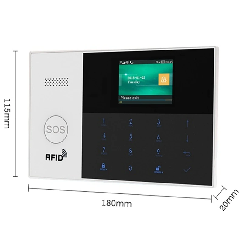 Домашняя охранная сигнализация с датчиком Wi-Fi SIM GSM RFID