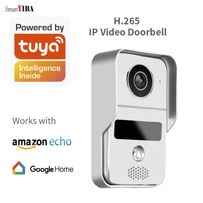 SmartYIBA Tuya Smart Doorbell IP Camera WIFI Video Door Phone Intelligent Doorbell APP Remote Intercom Work With Google Home