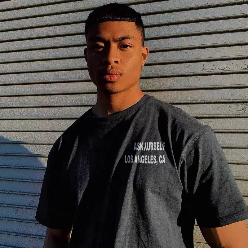 Футболка ASKYURSELF с надписью Калифорния для мужчин и женщин Свободный Топ коротким