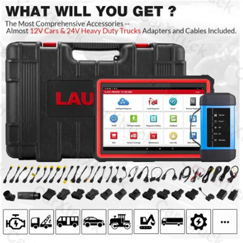 

LAUNCH X431 PRO3S+ HDIII 10.1' 12V 24V Car Truck Diagnostic Tools Auto OBD OBD2 Code Reader Scanner Active Test ECU Coding