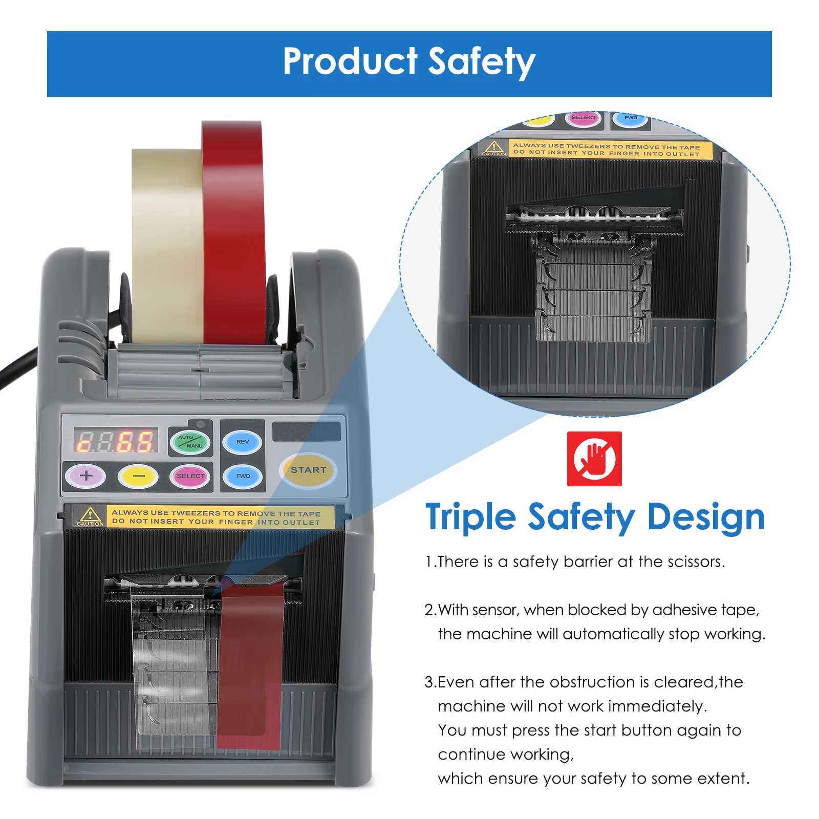 Автоматический диспенсер для ленты электрический станок резки длина стрижки 999
