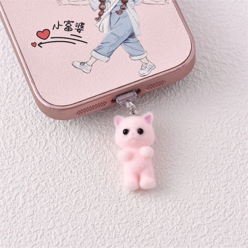 MINISO полимерная плюшевая пылезащитная заглушка для телефона с изображением кота для iPhone, Samsung, Xiaomi, Huawei, Type C, Android, защита порта зарядки, пылезащитные заглушки
