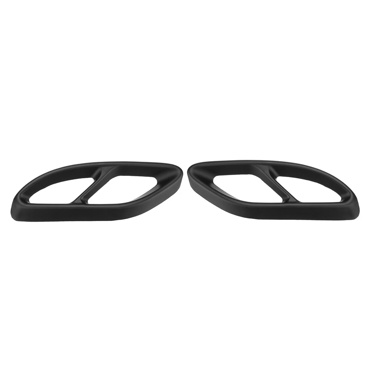 

Matt Black Car Rear Dual Exhaust Pipe Stick Covers Auto Exhaust Muffler Trim for Benz C GLC W205 X253 2015- 2018