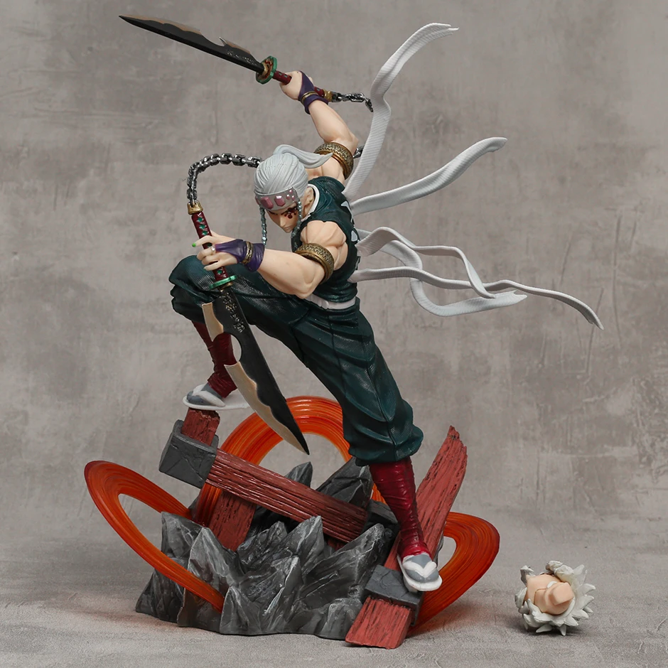 

Hot Toy Demon Slayer Uzui Tengen Battle Version Decoration Desktop PVC Figure Model Gift Doll