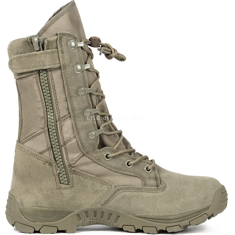 

High Top Combat Boots Green Desert Brown Boot Lightweight Training Boots Hiking Boots Military Man Tactical Boots Bota Masculina