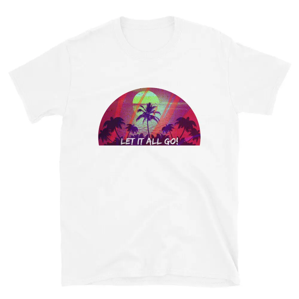 Футболка с эффектом потертости для отпуска во время тропического