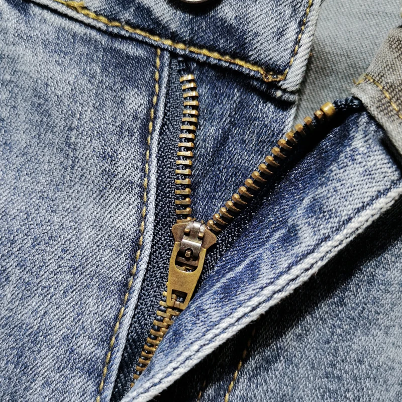 Мужские джинсы скинни светильник-голубые и серые брюки полной длины от