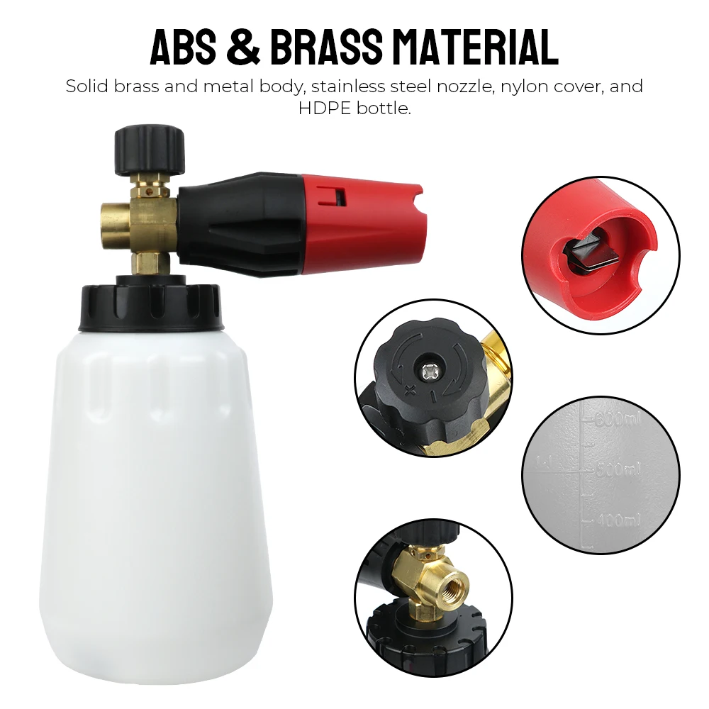 Пенная насадка для автомойки высокого давления Karcher Elitech Daewoo Bort AR Bosche Mac 1000 мл