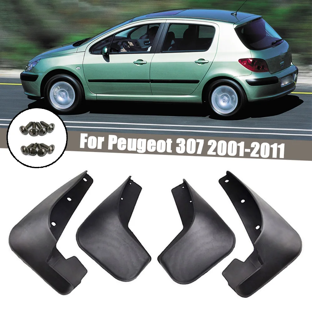 

Брызговики для Peugeot 307, 3dr и 5dr, 4 двери, седан, 2001-2011