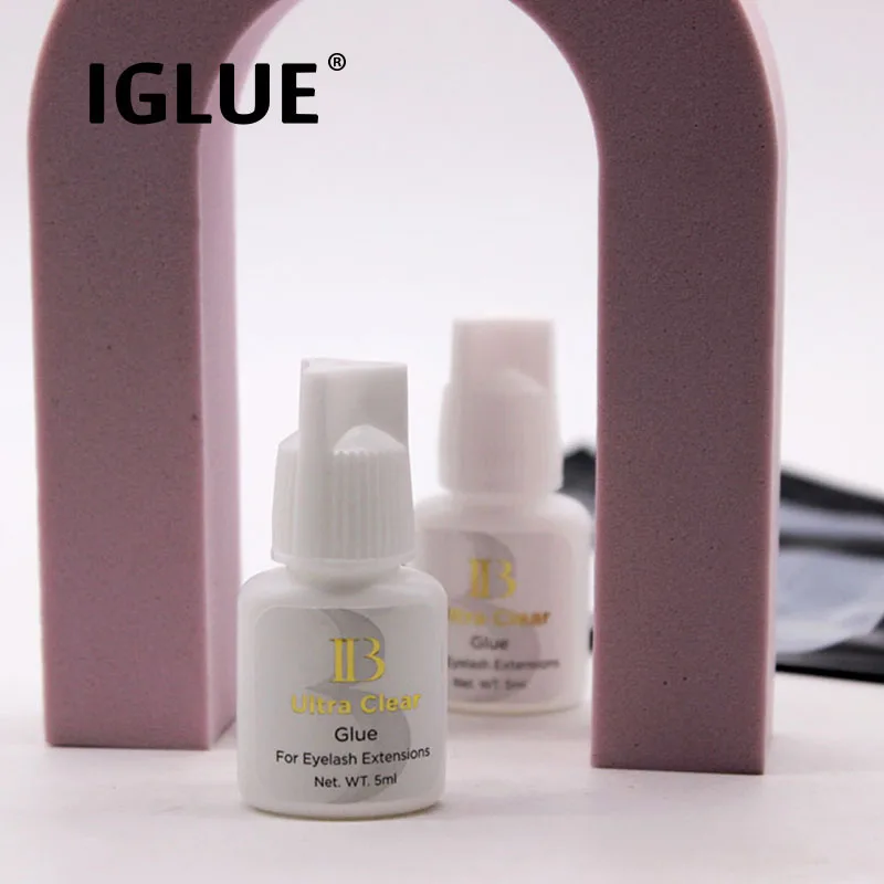 

2Pcs IB Ultra Clear Glue For Eyelash Extensions 5ml Korea Original Extra Strong Transparent Adhesive IB White Cap Makeup Tool