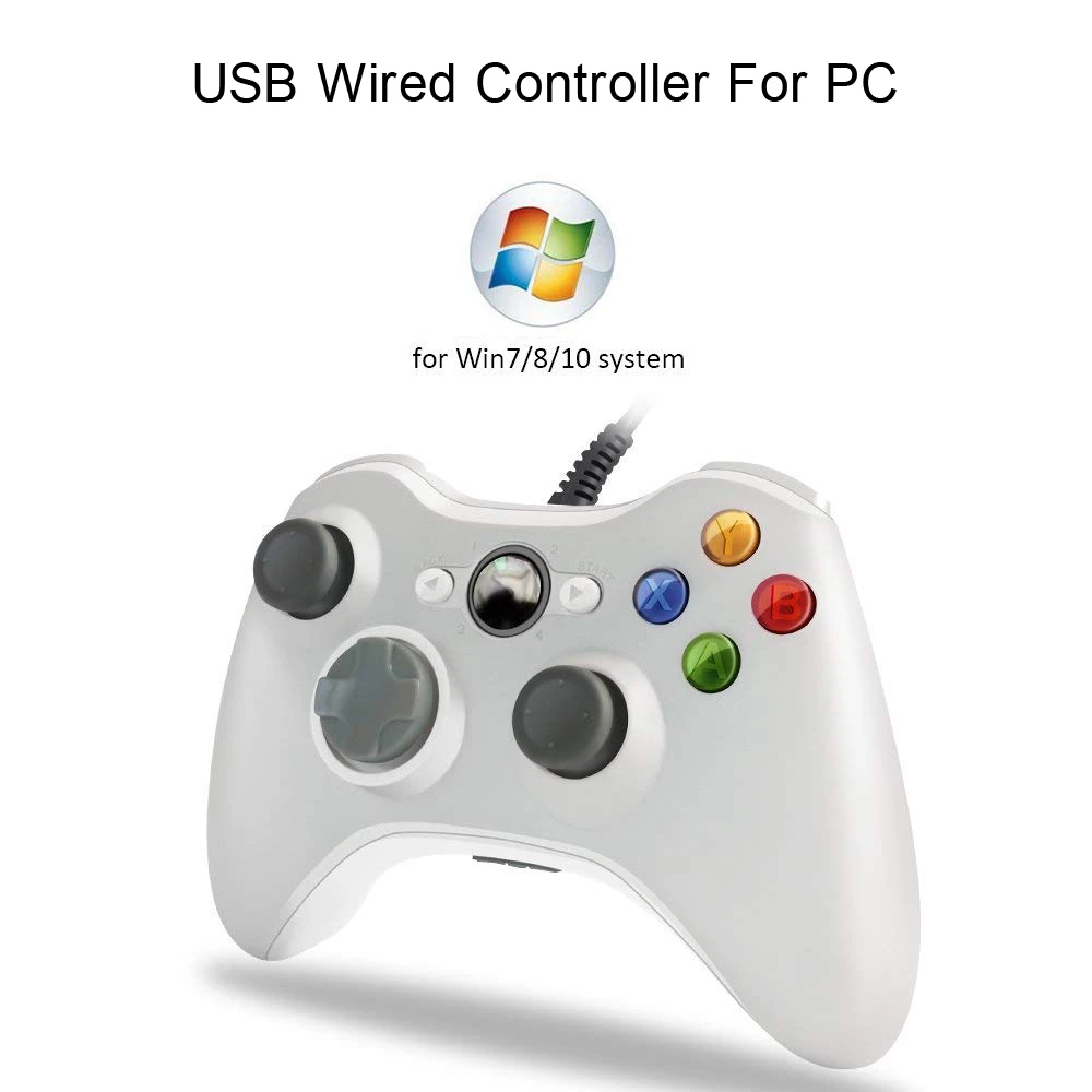 Для ПК, контроллер для Windows 7/8/10, не для Xbox 360, джойстик с высококачественным USB проводным вибрационным геймпадом, джойстик