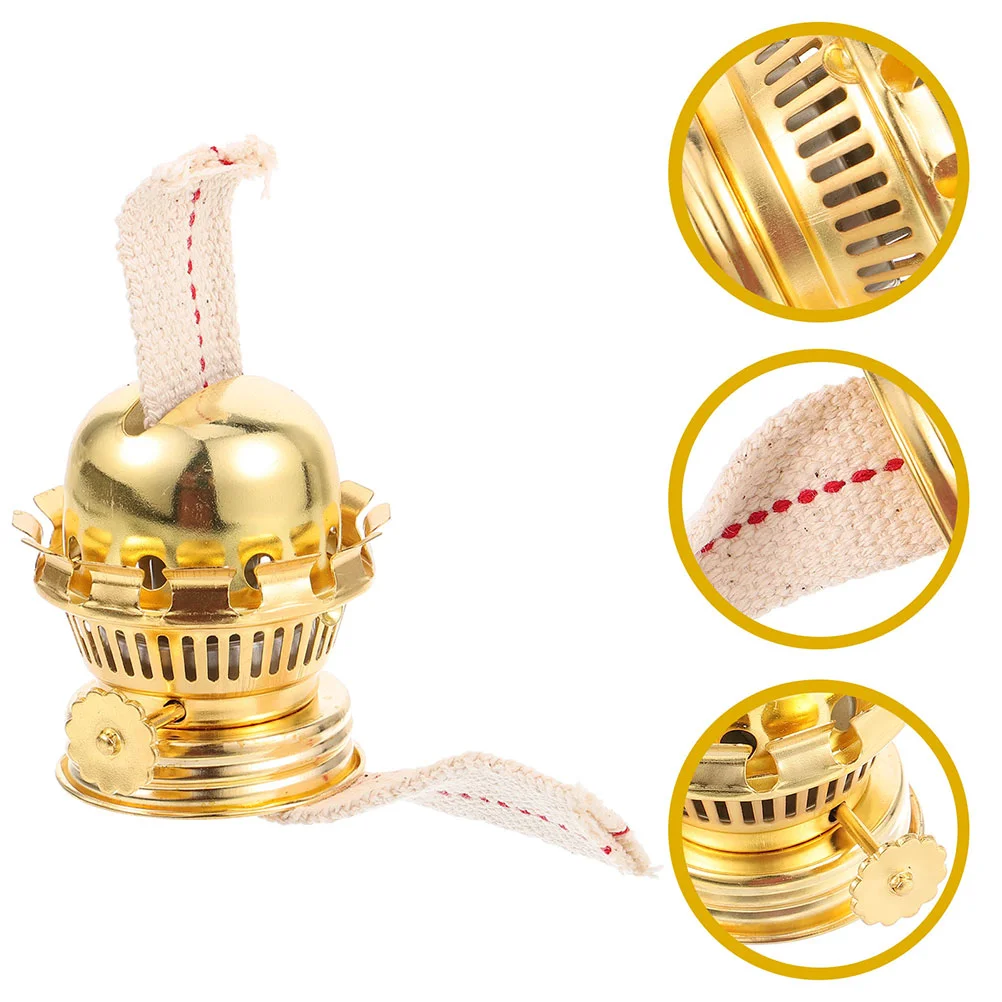 

4 Pcs Metal Kerosene Lamp Burner Oil Camping Lantern Camping Lantern Glass Holders Replacement