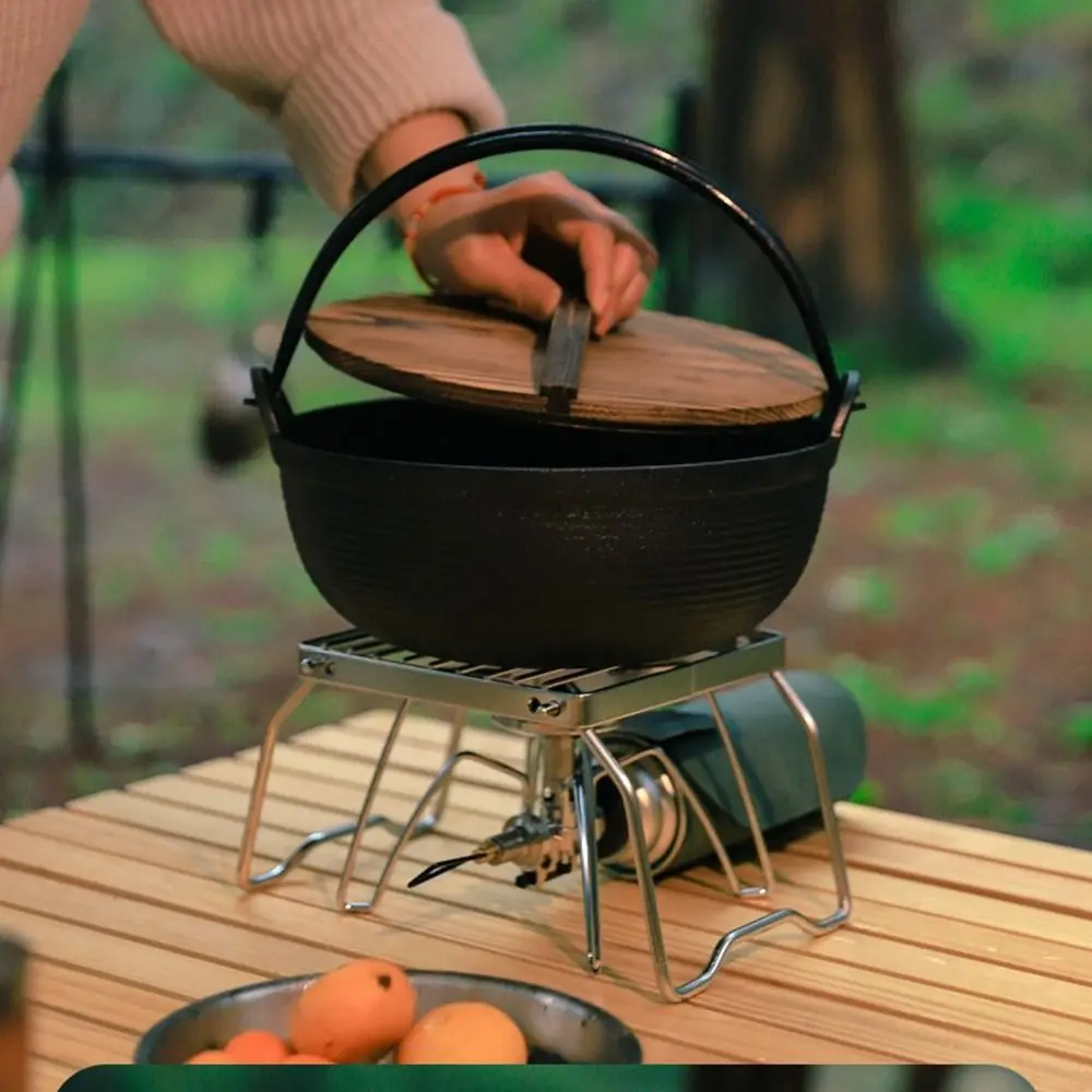 Портативная мини-стойка для гриля барбекю регулируемая уличная подставка из