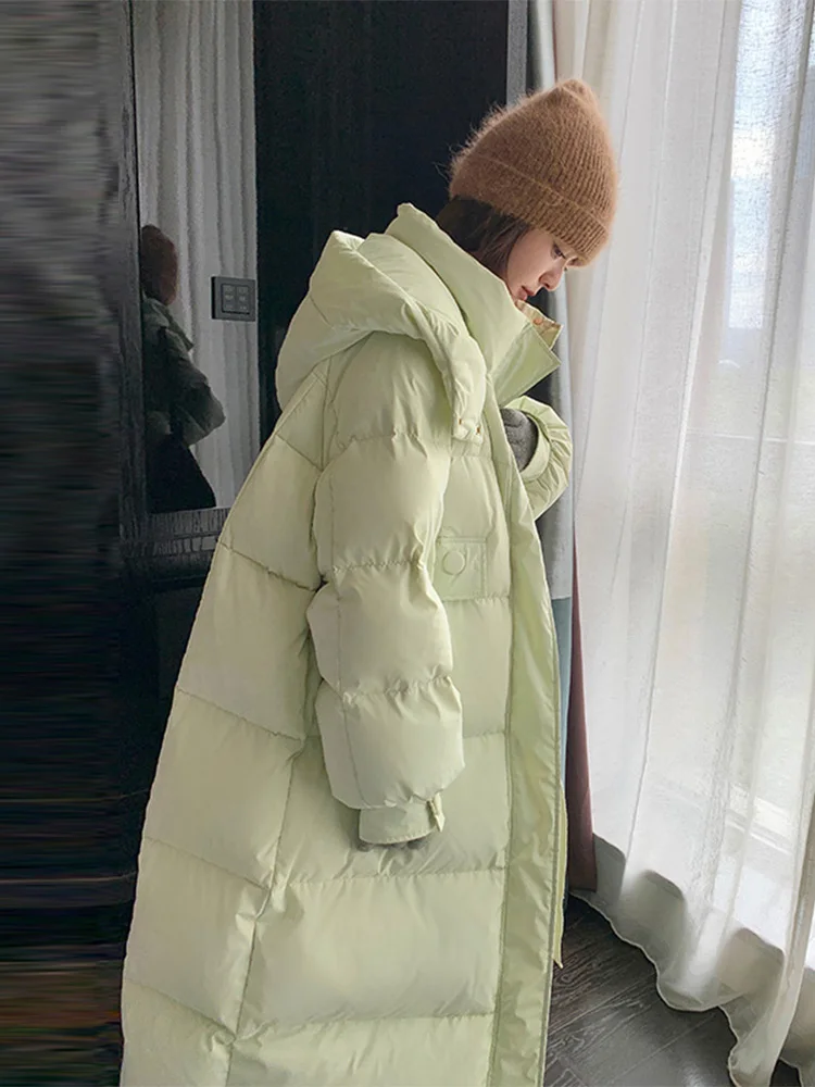 Нежный пуховик корейской серии больших размеров для женщин зима 2024 новинка Chubby