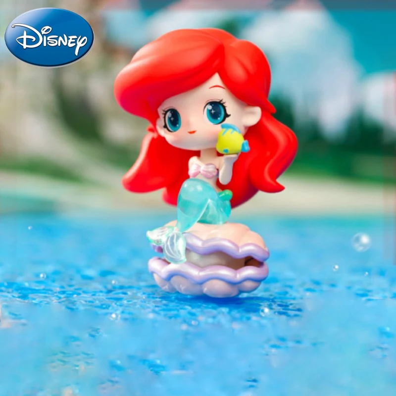 

Genuine Disney Princess Fairy Tale Town Series Figure Snow White Ariel Mulan Action Figurines Collection Model Dolls Girl Toy