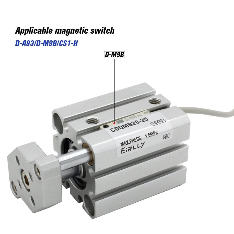 Воздушный цилиндр типа SMC CQMB/CDQMB диаметр 50 мм тип направляющего стержня