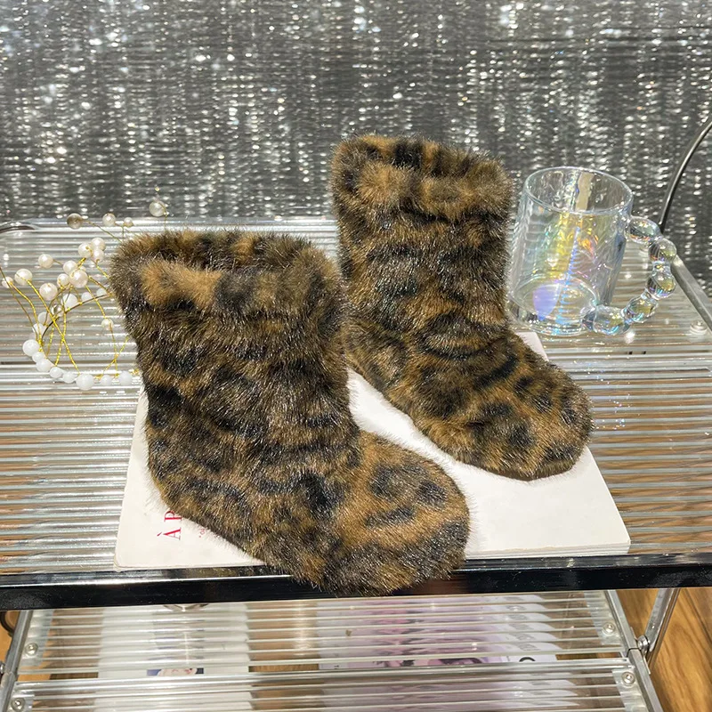 Детские зимние сапоги модные короткие ботильоны для маленьких девочек детская