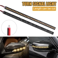 dynamic blinker led car strip light 182028cm rearview mirror lamp flowing turn signal 12v dc warning light cuttable strip lamp