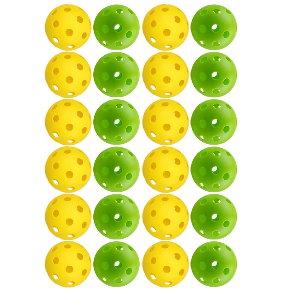 

24Pcs Indoor Plastic Golfs Balls Golfs Colored Practice Balls Hollow Golfing Balls
