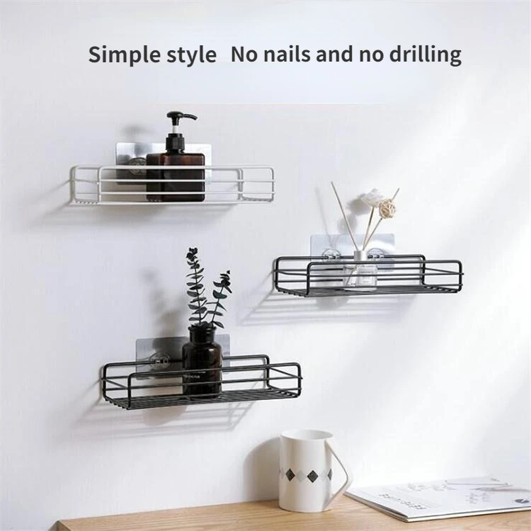 

Bathroom rack free punching toilet storage rack wrought iron multi-functional wall long rack kitchen toiletries