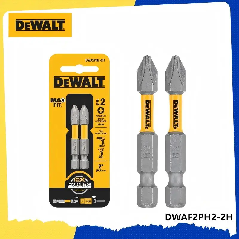 

DEWALT DWAF2PH2-2H 2 шт. 50 мм PH2 крестовая насадка из быстрорежущей стали - прочное деревообрабатывающее сверло, аксессуары для электроинструментов MAXFIT