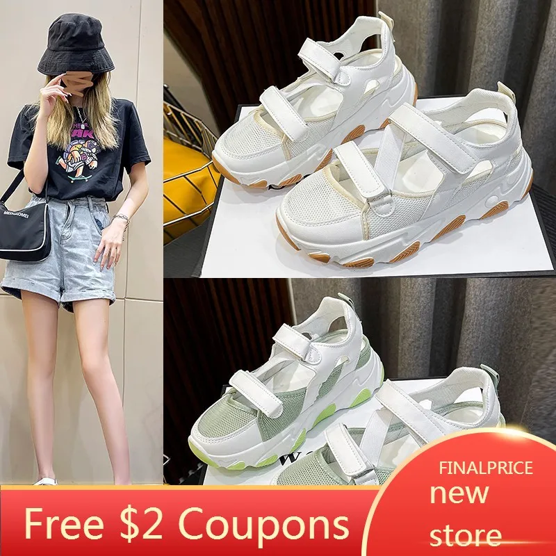 

Sandals Women Sandalias Shoe for Women 2022 Summer Sneakers Women Shoes Summer Chunky Sport Vulcanized Tennis Female Basket shoe