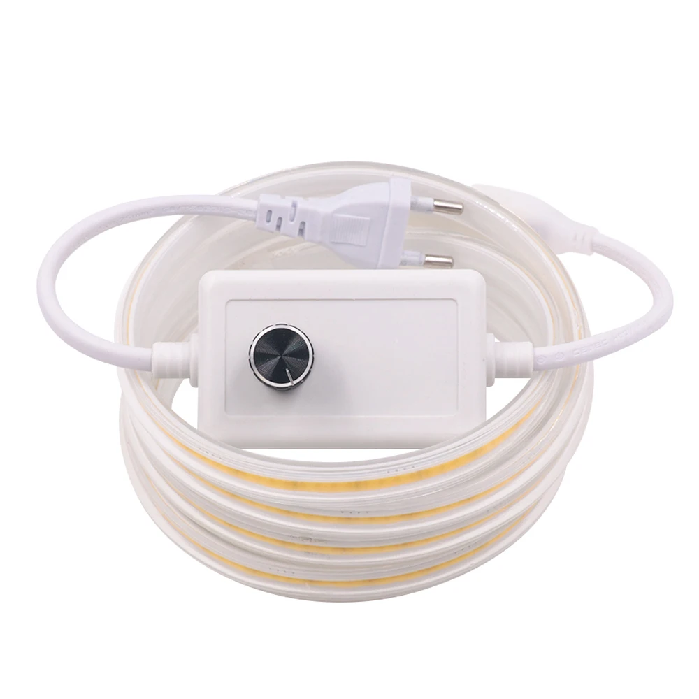 220В COB светодиодный светильник с регулируемой яркостью 360led/m диммером