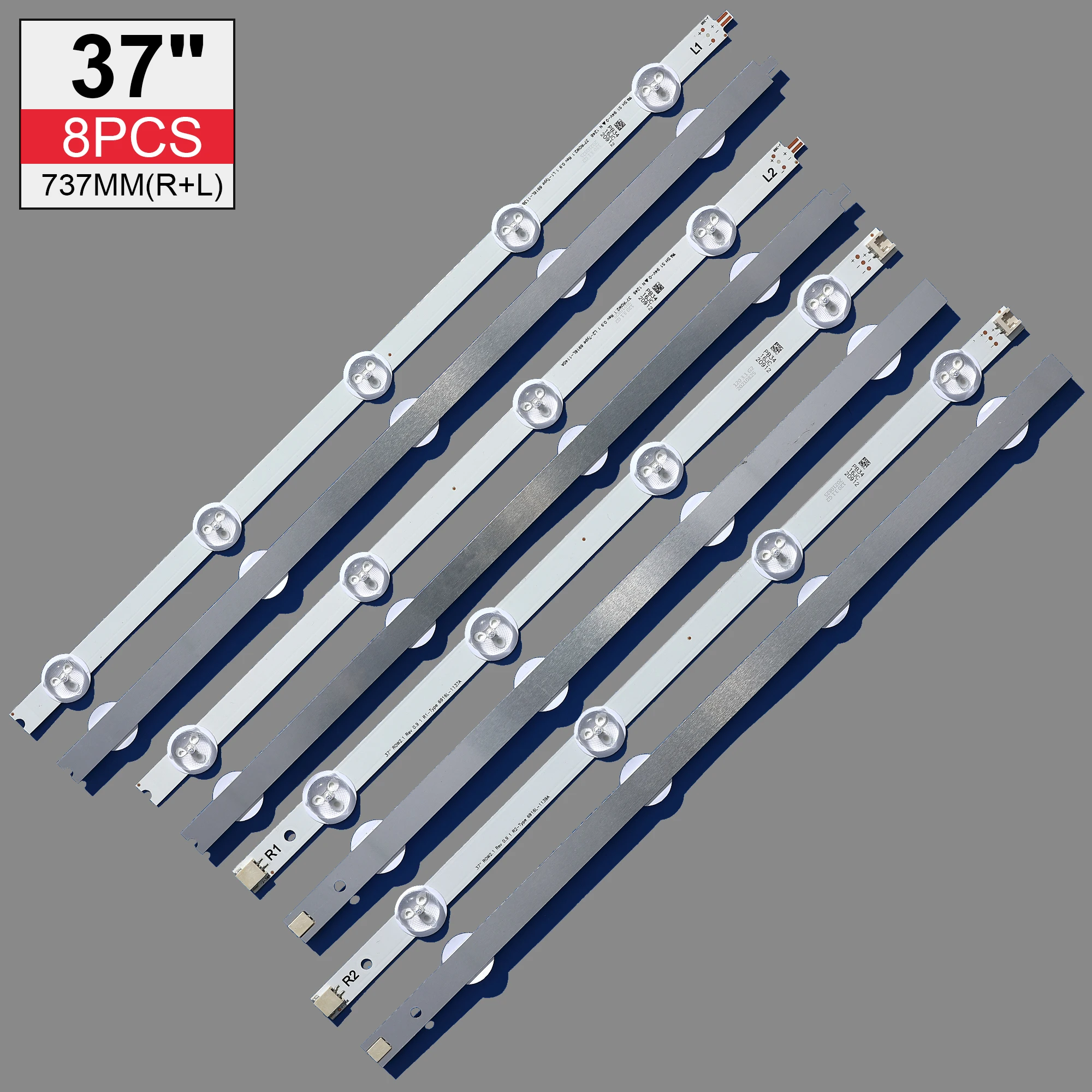 8PCS LED backlight strip for LIG 37LN540U 37LA613V 37LA615V 37LN540B 37LN540R 37LN540S LATWT370R 37LN541U 6916L-1137A1138A 39 40