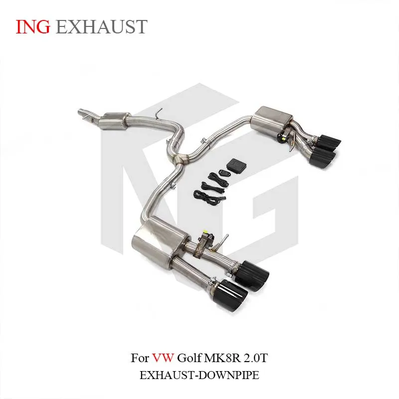 Для VW Golf MK8R 2.0T с клапаном ING Выхлопная система из нержавеющей стали Performance Catback