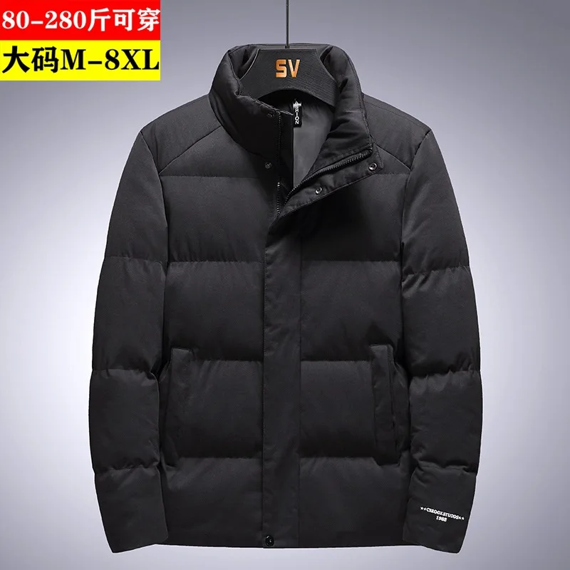 Men's Parkas Coats Casual Solid Zipper Parka Hombre Autumn Winter Warm Comfort Stand Collar Men's Coat Jackets M-8XL Streetwear