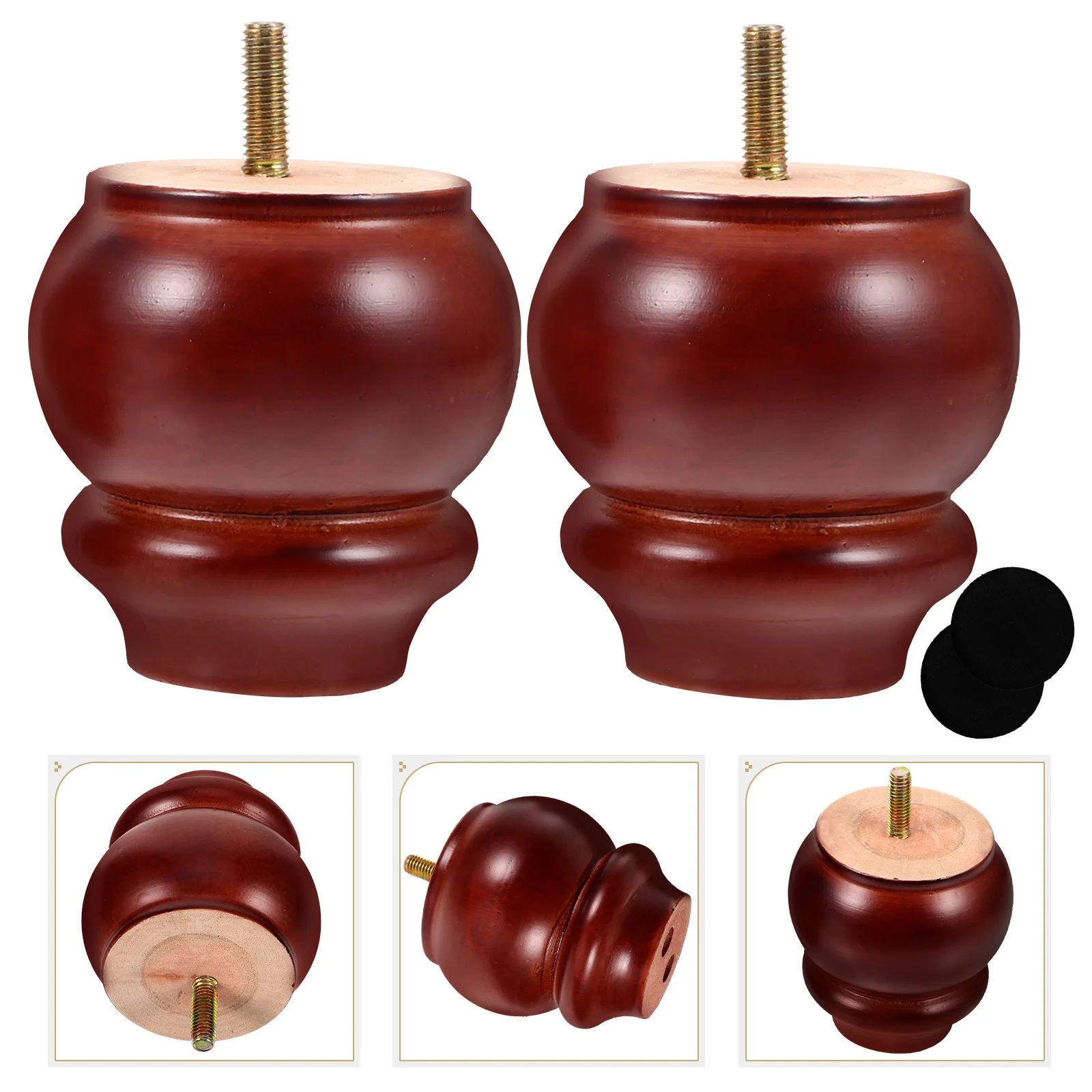 

2pcs Furniture Wooden Foot Table Wooden Foot Sofa Wooden Foot Chair Wooden Foot for Cabinet