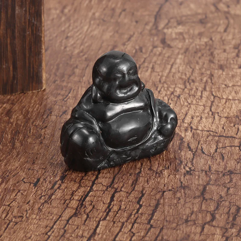 CHENYISHI 50%-70% карбоновый Shungite камень Maitreya Будда фэн-шуй ремесло статуя религиозный