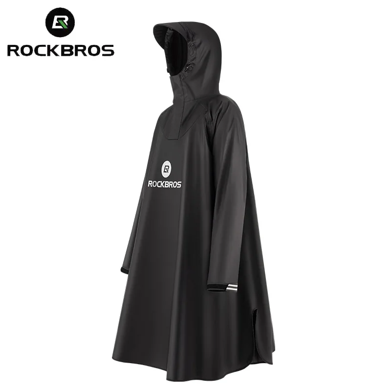 

ROCKBROS Bicycle Raincoat Men Women Cycling Hiking Backpacks Poncho Rainproof Brim With Hood Electromobile Waterproof Cloak