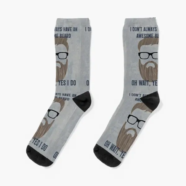 

Awesome Beard Crew Socks Knee High Black Ankle Women Best Mens