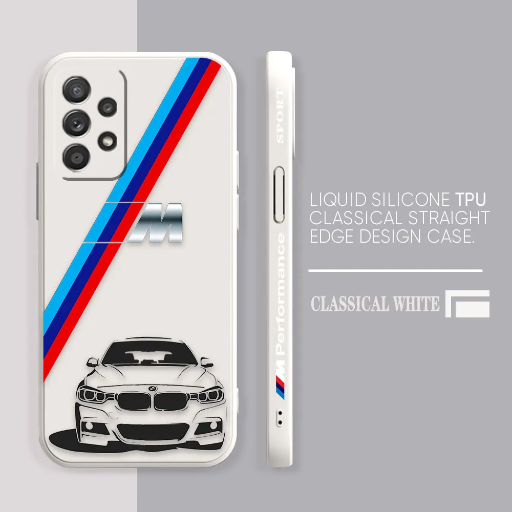 Case For Samsung Galaxy A91 A14 A73 A72 A71 A53 A52 A51 A42 A33 A32 A22 A715F A52S A22S 4G 5G Case Luxury Sports Car B-BMW Drift