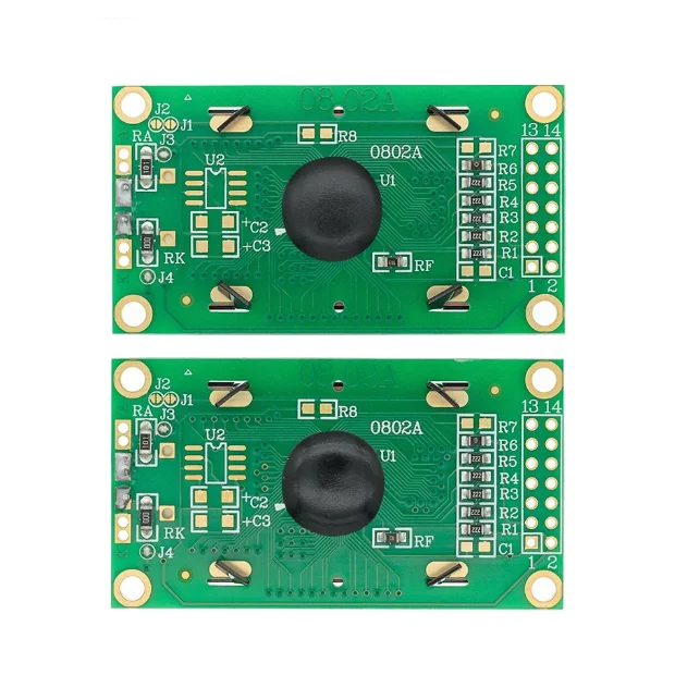 ЖК-экран LCD0802A тип символов 8*2 5 В желто-зеленый экран синий ЖК-модуль