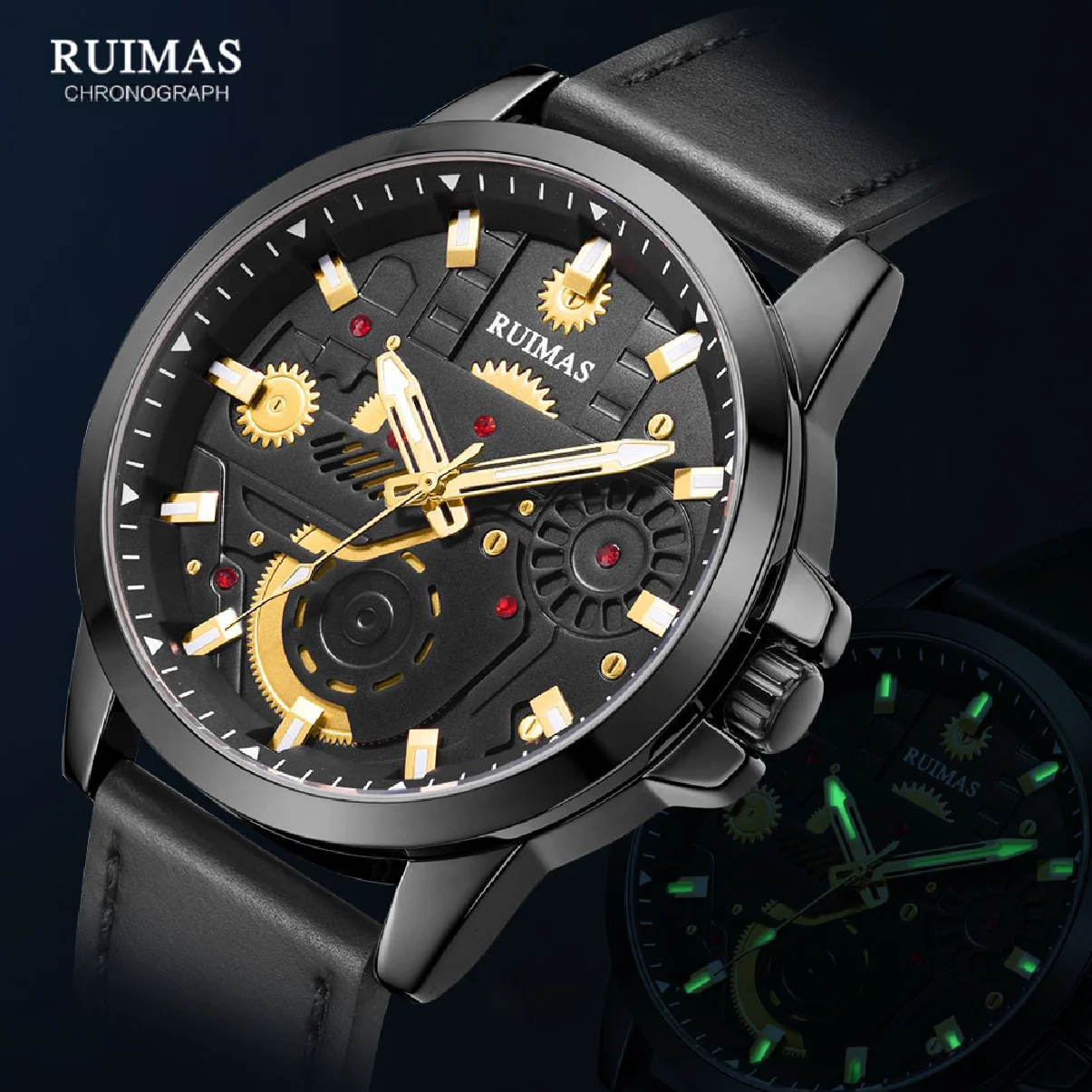 

RUIMAS Watches Men 2020 New Top Brand Military Sport Watch Man Casual Leather Strap Quartz Wristwatch Waterproof Relogios Clock