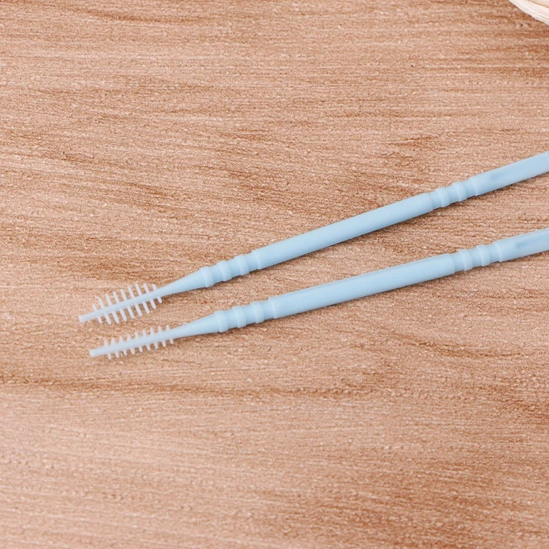 

50 pcs / box Double-headed Dental Brush Teeth Sticks Floss Pick Toothpick Drop Shipping