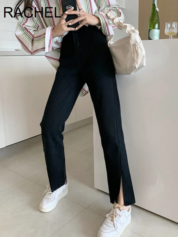 

Прямые джинсы для женщин 2021 с высокой талией