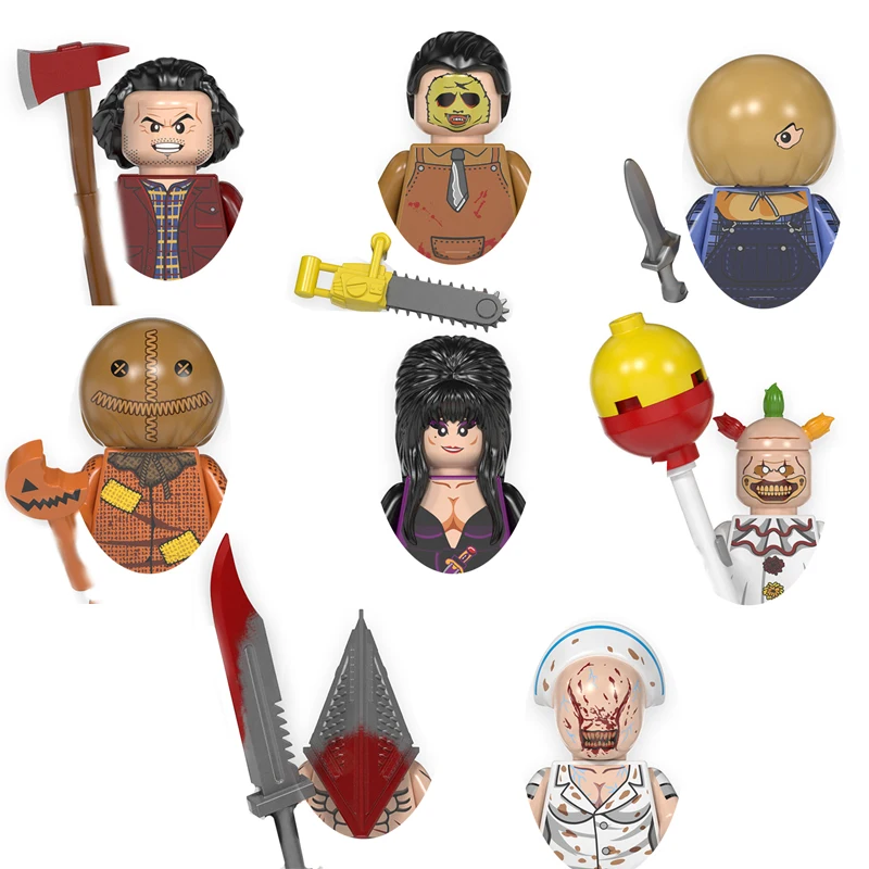 Конструктор ужасы из фильма Хэллоуин сборные блоки кубики экшн-фигурки зомби