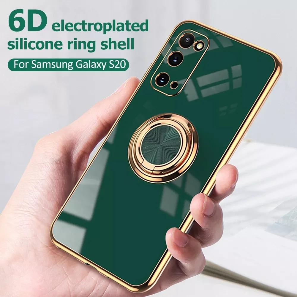 

For Samsung Galaxy S21 Ultra S22 S21 Plus S20 FE Magnet Luxury Case For Samsung S22 Ultra s20fe With Ring Holder Magnetic Cover