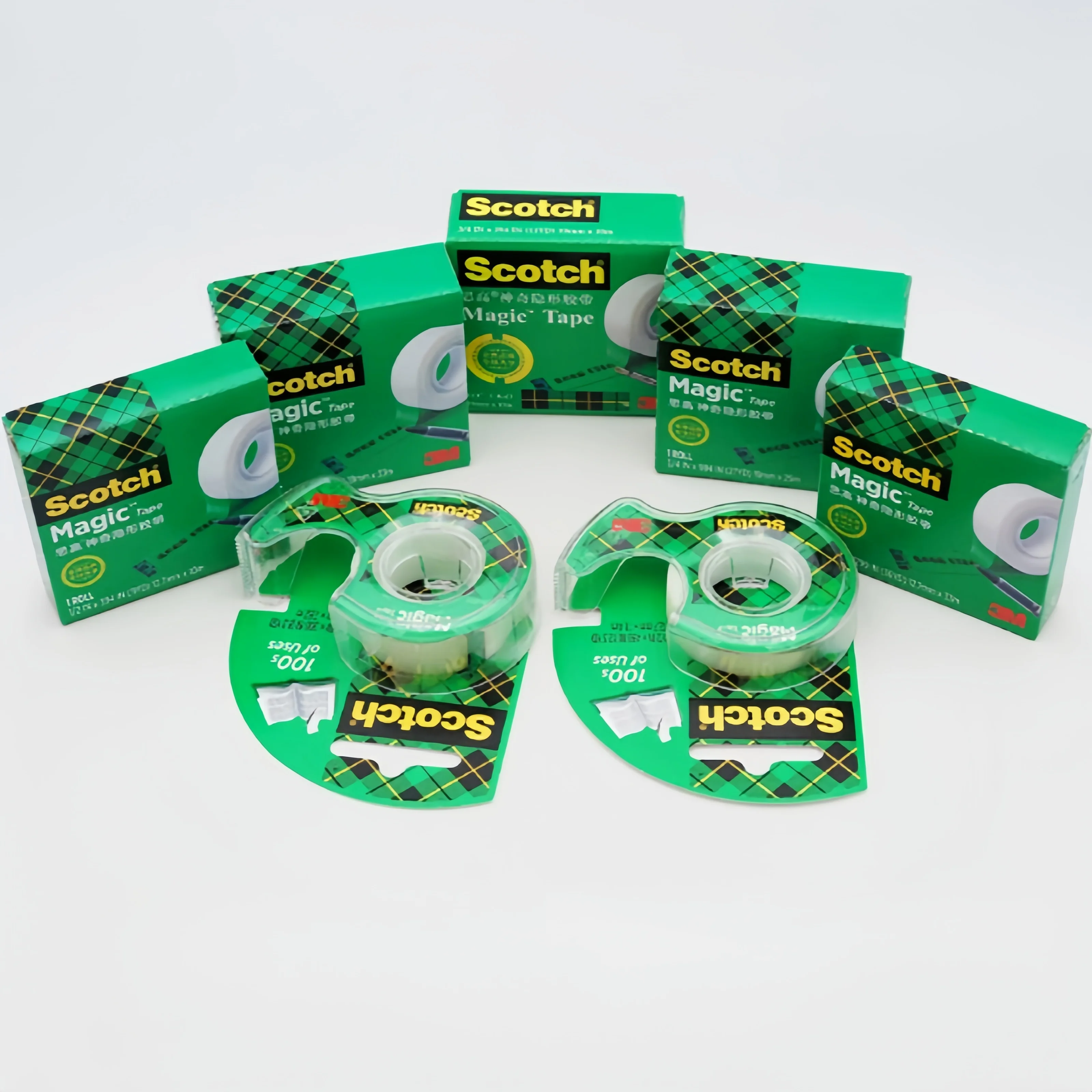 Фото Оригинальная лента 3M Scotch 810 Magic Tape, невидимая клейкая лента с диспенсером, запасной рулон 19ммx33м, для офиса и школы №2