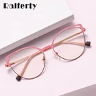 Ralferty весенние шарнирные очки против близорукости в оправе для женщин очки по рецепту 2021 розовые металлические armacao de oculos de grau feminino
