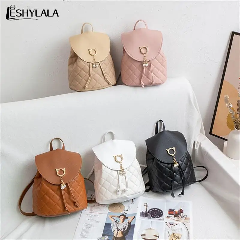 

Women PU Leather Shoulder Mini Small Multi-Function Ladies Phone Pouch Pack Ladies School Backpack Bags For Women Mochilas
