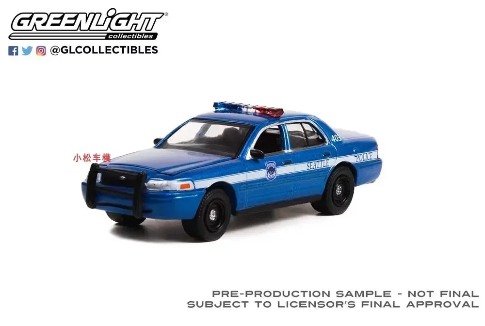 1:64 2001 Ford Crown Victoria Police Interceptor литая под давлением модель автомобиля из
