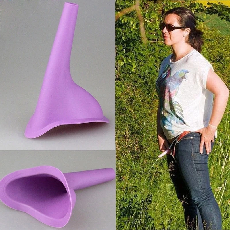 Woman Urinal Outdoor Travel Design Women Camping Portable Female Urinal Soft Silicone Urination Ladies Device Stand Up & Pee