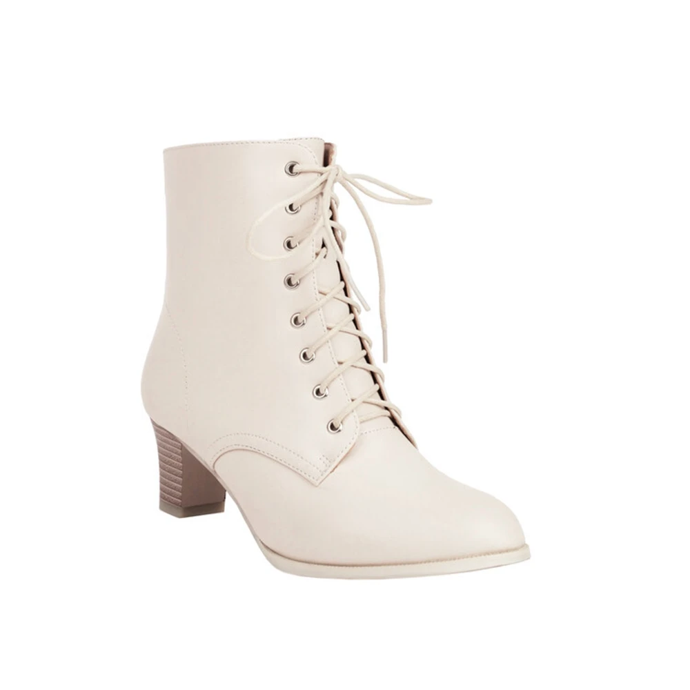 Женские ковбойские ботинки до щиколотки ботильоны с круглым носком боковой