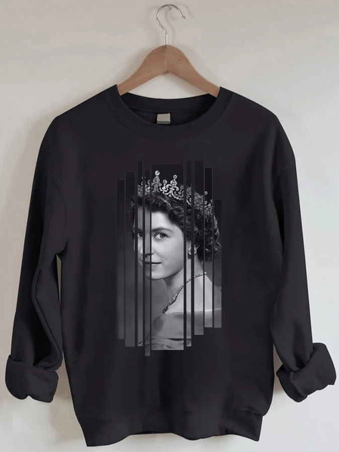 

Queen Portrait Commemorative Print Long Sleeve Sweatshirt