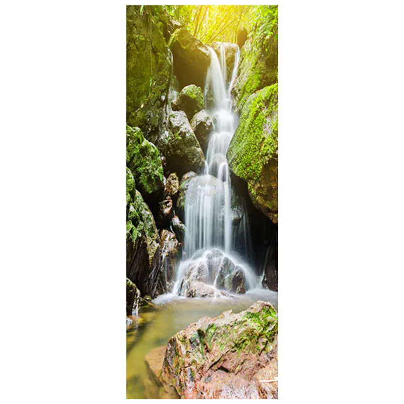 Настенные виниловые 3d-наклейки с изображением водопада и гор 77*200 см | Дом сад